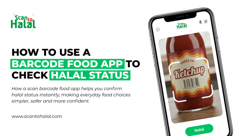 How to use a barcode food app to check halal status
