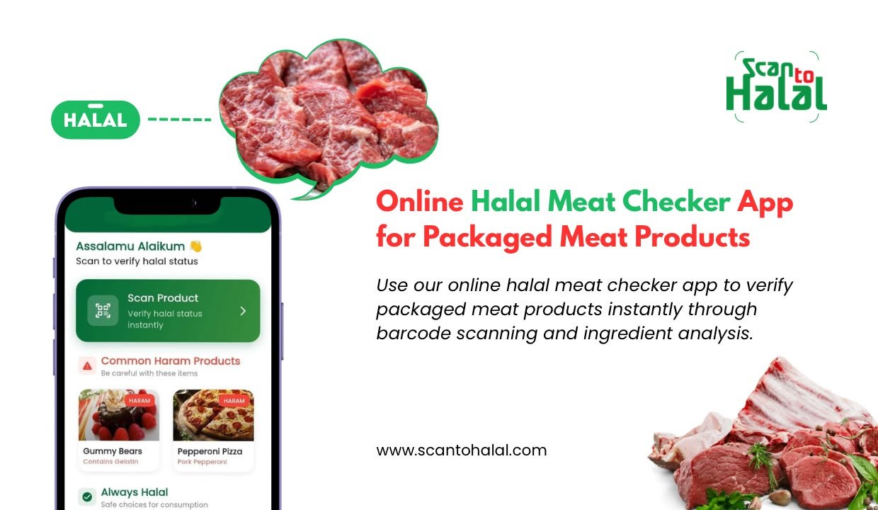 Online Halal Meat Checker App for Packaged Meat Products